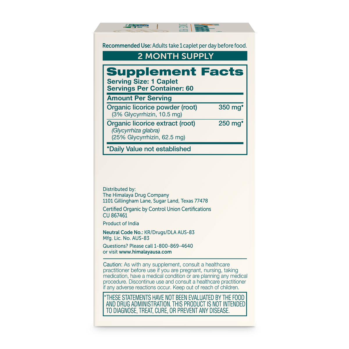 Upset Stomach Support Organic Licorice Himalaya Himalaya Wellness