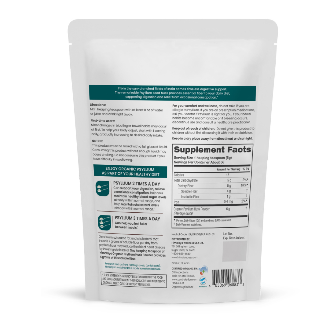 Organic Psyllium Husk Powder 12oz