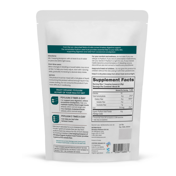 Organic Psyllium Husk Powder 12oz