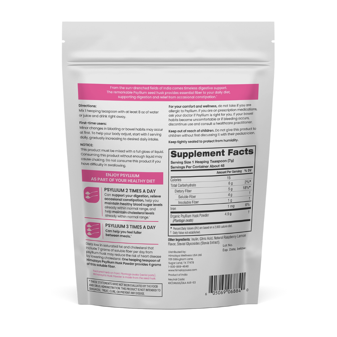 Psyllium Husk Powder Raspberry Lemon