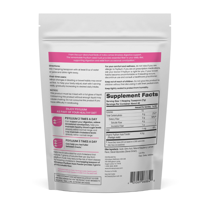 Psyllium Husk Powder Raspberry Lemon