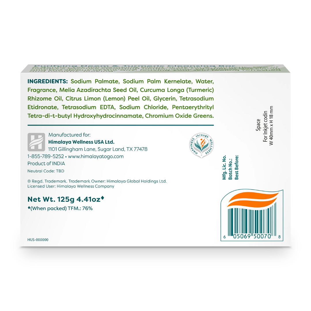 Purifying Neem & Turmeric Cleansing Bar