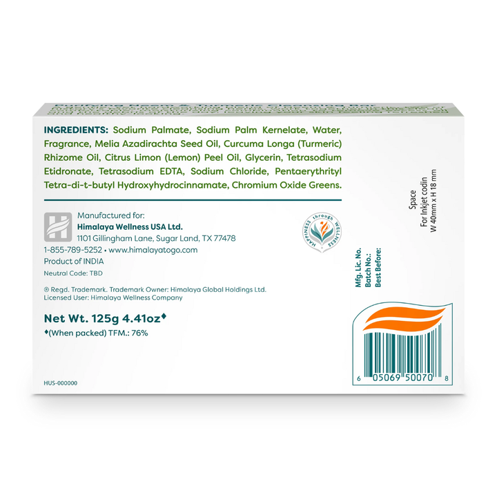 Purifying Neem & Turmeric Cleansing Bar