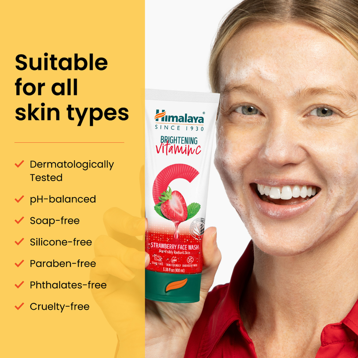 Brightening Vitamin C Strawberry Face Wash