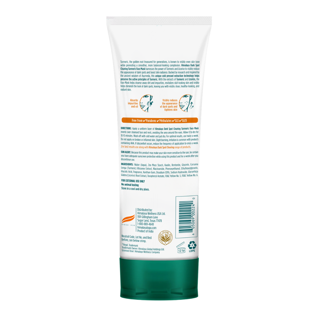 Dark Spot Clearing Turmeric Face Mask