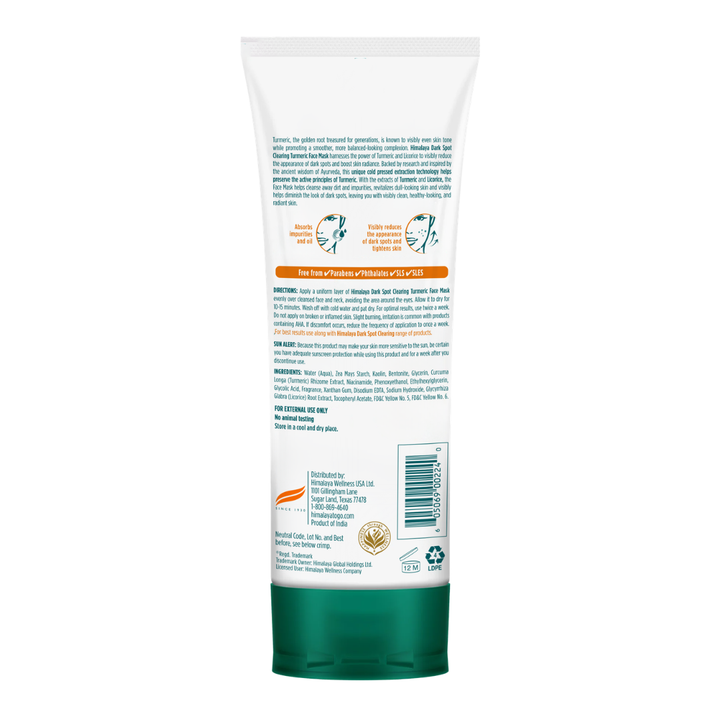 Dark Spot Clearing Turmeric Face Mask