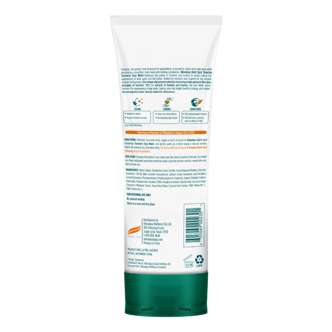 Dark Spot Clearing Turmeric Face Wash