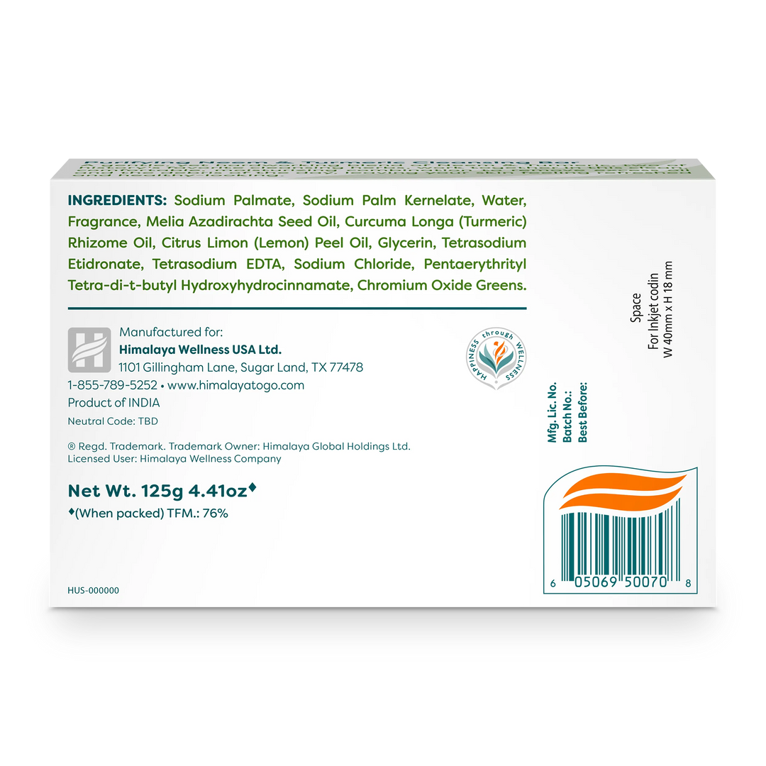 Purifying Neem & Turmeric Cleansing Bar