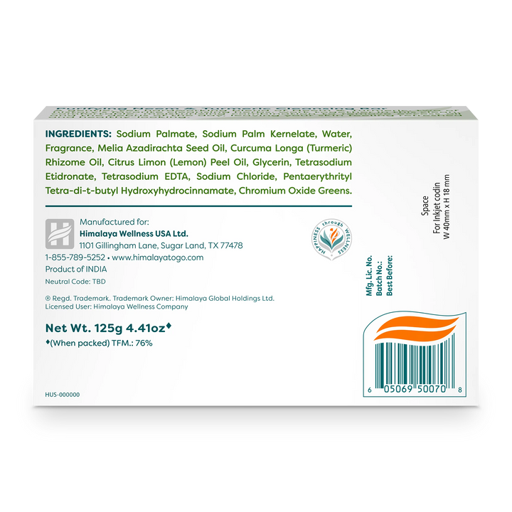 Purifying Neem & Turmeric Cleansing Bar