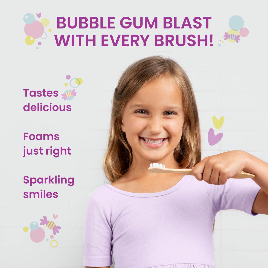 Kids Fluoride Anticavity Bubble Gum Toothpaste
