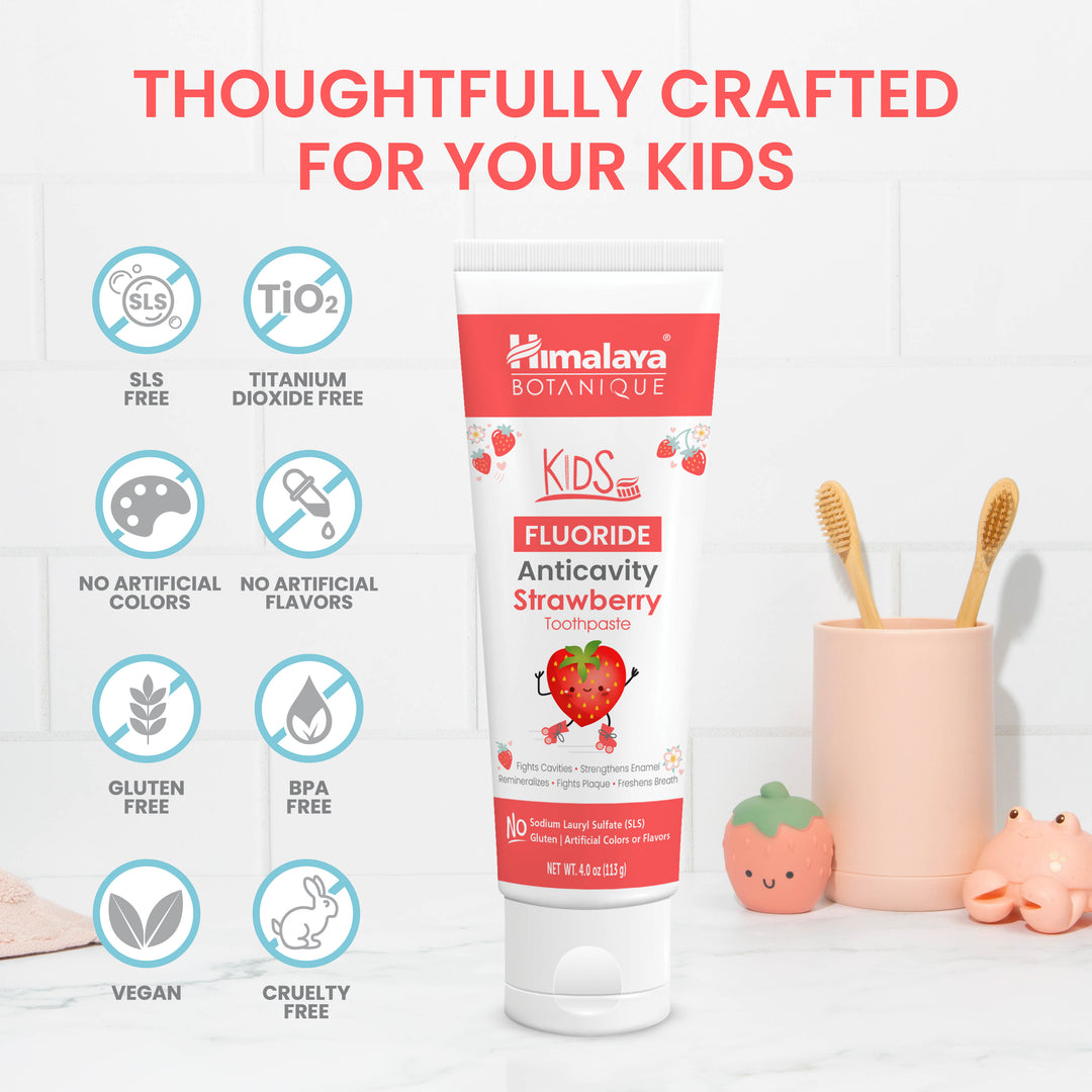 Kids Fluoride Anticavity Strawberry Toothpaste