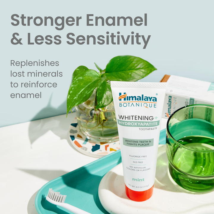 Himalaya Botanique Whitening+ Hydroxyapatite Mint Toothpaste for stronger enamel and reduced sensitivity#size_1-pack