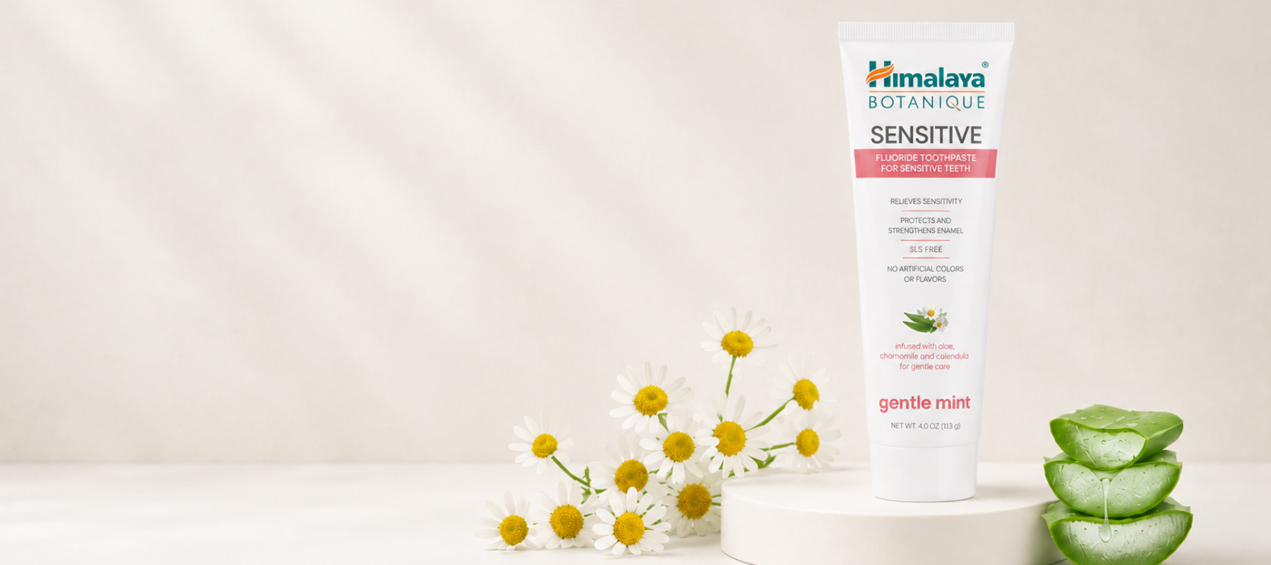Calms tooth sensitivity and protects against cavities.