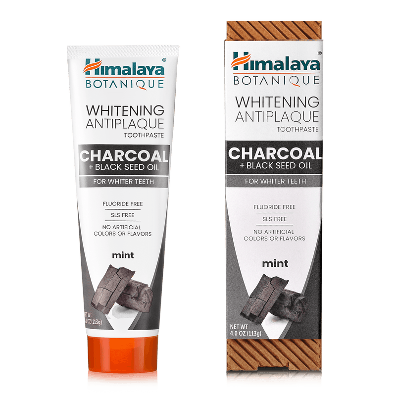 Charcoal & Black Seed Oil Whitening Antiplaque Toothpaste - Himalaya Wellness (US)