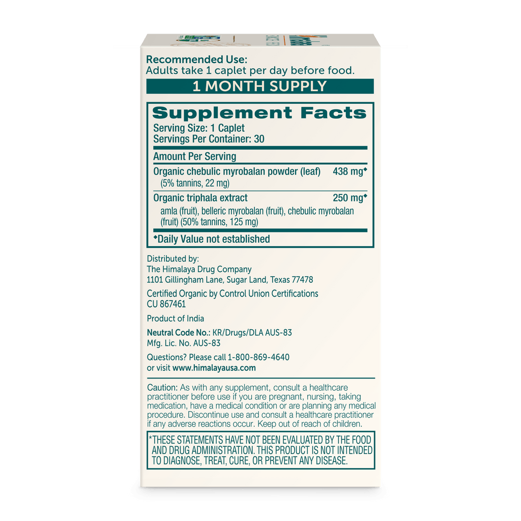 Colon Cleanse & Detox Organic Triphala Himalaya Himalaya Wellness