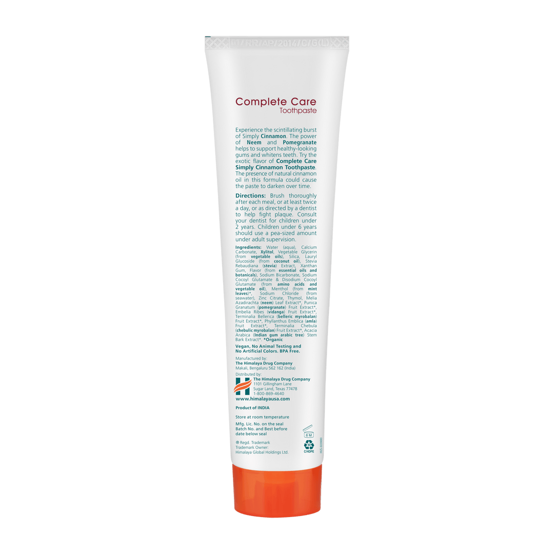 Simply Cinnamon Complete Care Toothpaste - Himalaya Wellness (US)